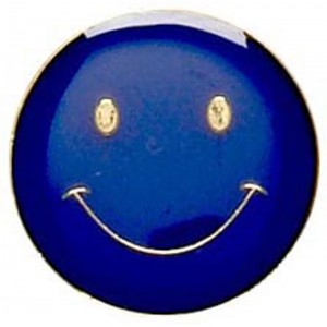 Smiley Badge - Blue