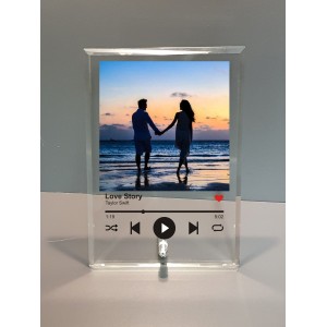 Personalised Song Glass Plaque